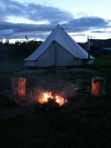 Glamping fire